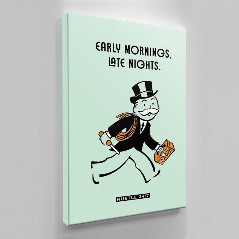 EARLY MORNINGS LATE NIGHTS - Walls Decor Acrylic, Metal or Canvas High ...