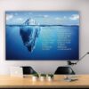 Motivational Success Canvas Wall Art Home Office Decor Print Iceberg