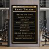 Motivational office decor canvas print inspirational SUCCESS art ten success talent quotes SUCCESS home wall decor living room canvas poster