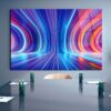 Vibrant Abstract Color Waves - Acrylic Metal and Canvas Art Collection - Handcrafted in the USA Various Sizes Available