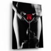 Sexy Woman Holding Red Rose