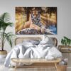 Adult Will Tiger Head abstract, art tiger in the woods gold Tiger art