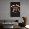 Aim High and Take the Shot Motivational Canvas/Acrylic Art - Push Your Limits Inspirational Poster for Goal-Driven Hustlers