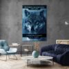 I'm Coming for Everything They Said I Couldn't Have and More Canvas Wolf with Blue Eyes Poster Motivational Office Print Inspirational