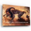 Adult Aggressive Lion Motivational Quote Canvas Home Wall Decor Inspirational Art Everyone Wants to Eat but Few Are Willing to Hunt