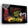 The World is Yours Wall Art - Enjoy Every Moment Canvas Print - Bold Mode On Poster - "I Run the World" Art - Teddy Bear Graffiti Street Wall Art