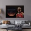 Michael Jordan Basketball Ball Wall Art, Jordan 23 Chicago Bulls Poster, Wall Art, Mike Basketball Goat Canvas