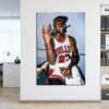 Michael Jordan Three Peat Michael Jordan Basketball Ball Wall Art, Jordan 23 Chicago Bulls Poster, Wall Art, Mike Basketball Goat Canvas